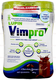 Lupin Vimpro Chocolate Flavour Powder Jar 400Gm