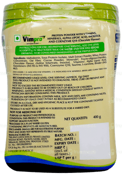 Lupin Vimpro Chocolate Flavour Powder Jar 400Gm