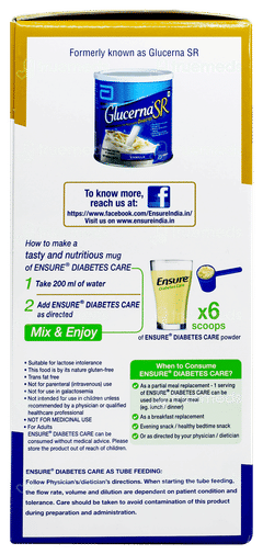 Ensure Diabetes Care Vanilla Flavour Zero Added Sucrose Refill Powder 1kg