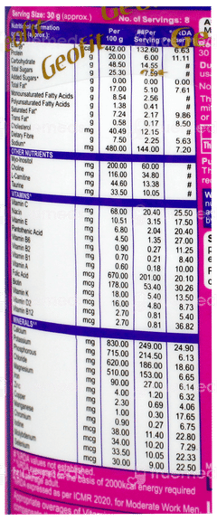 Geofit Diabetes Care Vanilla Flavour 250Gm