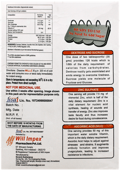 Will Z Orange Flavour Powder 105Gm