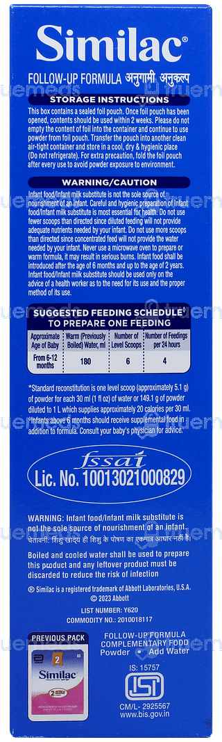 Similac Stage 2 From 6 To 12 Months Follow Up Formula Refill Powder 400gm
