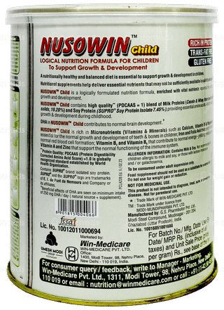 Nusowin Child Chocolate Flavour Powder 200Gm