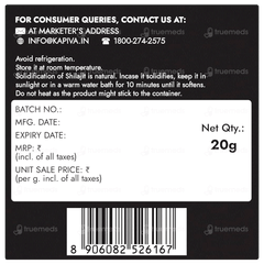 Kapiva Himalayan Shilajit Resin 20gm