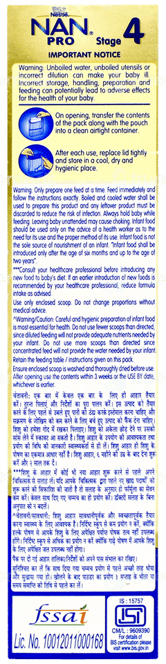 Nestle Nan Pro 4 Powder 400gm Nestle Nan Pro 4 Powder 400gm