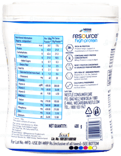 Nestle Resource High Protein Vanilla Flavour Powder Jar 400gm