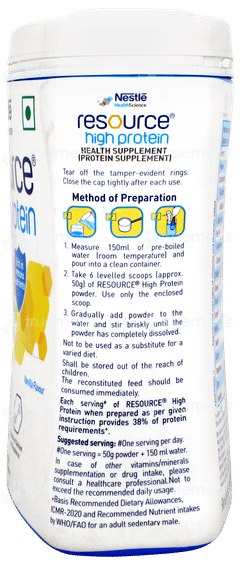 Nestle Resource High Protein Vanilla Flavour Powder Jar 400gm