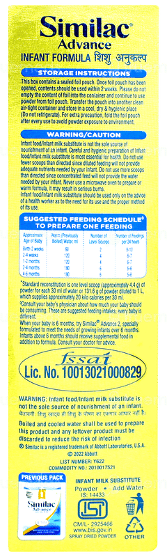 Similac Advance Stage 1 Up To 6 Months Infant Formula Refill Powder 400gm Similac Advance Stage 1 Up To 6 Months Infant Formula Refill Powder 400gm