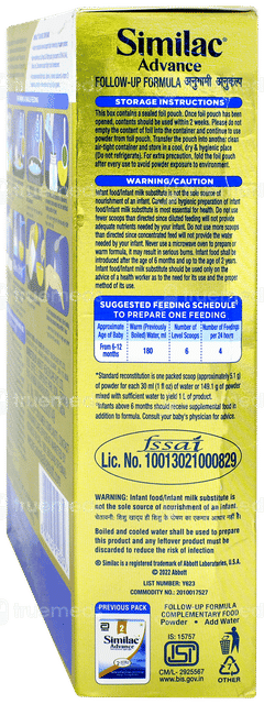 Similac Advance Stage 2 From 6 To 12 Months Follow Up Formula Refill Powder 400gm Similac Advance Stage 2 From 6 To 12 Months Follow Up Formula Refill Powder 400gm