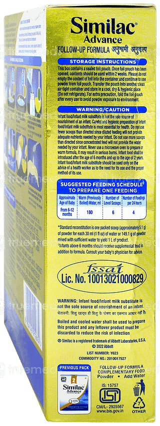 Similac Advance Stage 2 From 6 To 12 Months Follow Up Formula Refill Powder 400gm