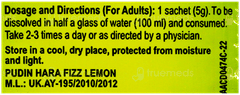 Dabur Pudin Hara Fizz Lemon Powder 5Gm