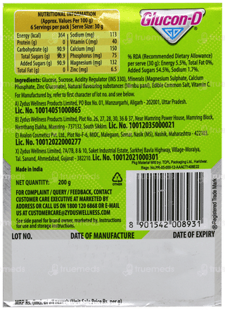Glucon D Nimbu Pani Flavour 200Gm