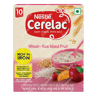 Nestle Cerelac Baby Cereal Wheat Rice Mixed Fruit Stage 3 300 GM