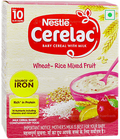 Nestle Cerelac Wheat Rice Mixed Fruit From 10 To 24 Months Baby Cereal 300gm