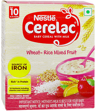 Nestle Cerelac Wheat Rice Mixed Fruit From 10 To 24 Months Baby Cereal 300gm