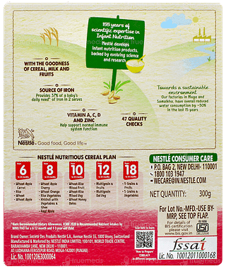 Nestle Cerelac Wheat Rice Mixed Fruit From 10 To 24 Months Baby Cereal 300gm