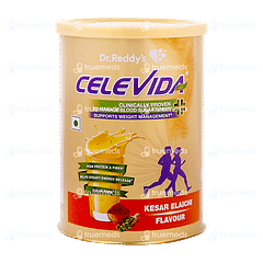 Celevida Kesar Elaichi  Flavour No Added Sugar Powder Jar 400gm