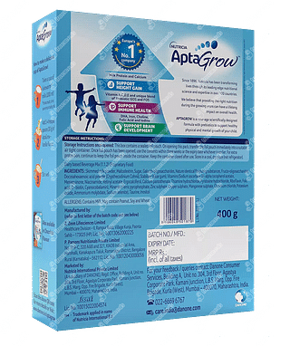 Nutricia Aptagrow 3+ Years Vanilla Flavour Powder 400gm