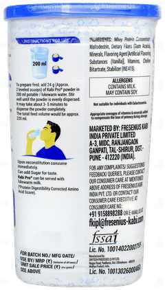 Kabi Pro Vanilla Flavour Powder 400gm