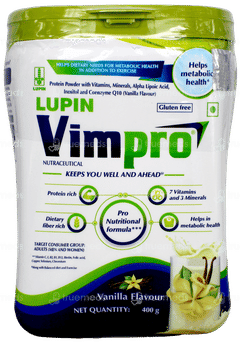 Lupin Vimpro Vanilla Flavour Powder Jar 400Gm