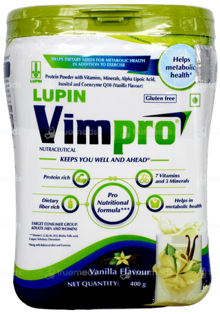 Lupin Vimpro Vanilla Flavour Powder Jar 400Gm
