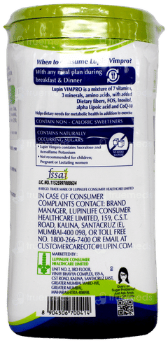 Lupin Vimpro Vanilla Flavour Powder Jar 400Gm