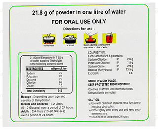 Electrolyte Orange Flavour Powder 21.8gm