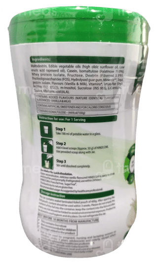 Hinex Dm Vanilla Flavour Sugar Free Powder 400Gm