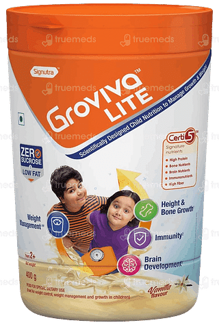 Groviva Lite Vanilla Flavour Powder 400gm