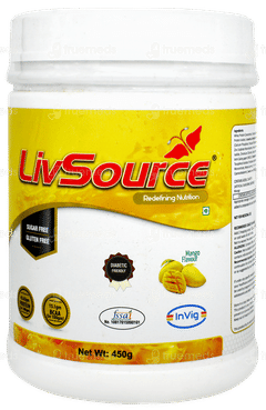 Livsource Mango Flavour Sugar Free Powder 450gm