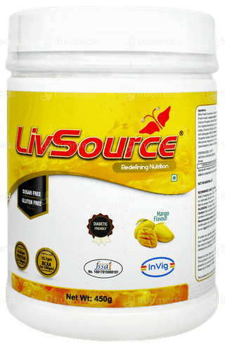 Livsource Mango Flavour Sugar Free Powder 450gm