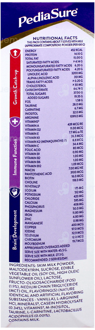 Pediasure Vanilla Flavour Refill Powder 200Gm