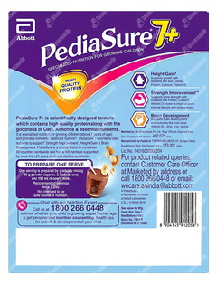 Pediasure 7+ With Oats & Almond Chocolate Flavour Powder Refill 200gm Pediasure 7+ With Oats & Almond Chocolate Flavour Powder Refill 200gm