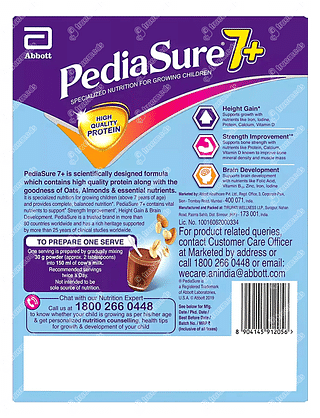 Pediasure 7 Plus Chocolate Flavour Powder 200gm