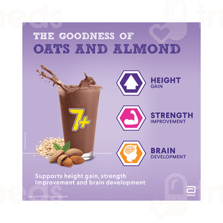 Pediasure 7+ With Oats & Almond Chocolate Flavour Powder Refill 200gm