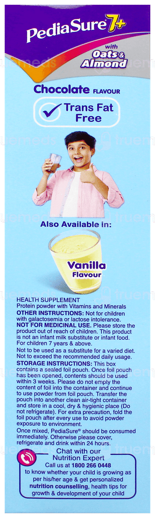 Pediasure 7+ With Oats & Almond Chocolate Flavour Powder Refill 200Gm