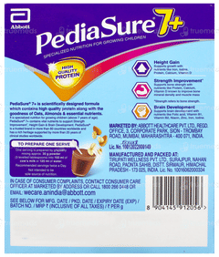 Pediasure 7+ With Oats & Almond Chocolate Flavour Powder Refill 200Gm