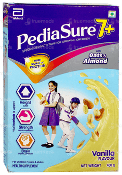 Pediasure 7+ Oats & Almond Vanilla Flavour Refill Powder 400Gm