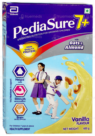 Pediasure 7+ Oats & Almond Vanilla Flavour Refill Powder 400gm