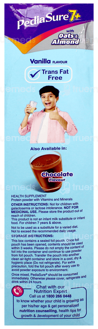 Pediasure 7+ Oats & Almond Vanilla Flavour Refill Powder 400gm