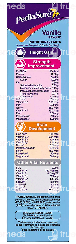 Pediasure 7+ With Oats And Almonds Vanilla Flavour Powder 400 GM