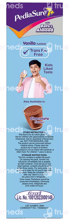 Pediasure 7+ Oats & Almond Vanilla Flavour Refill Powder 400gm
