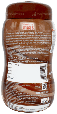 Endura Mass Weight Gainer Chocolate Flavour Powder 500gm