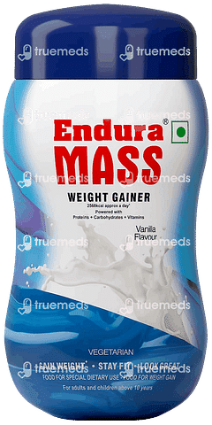 Endura Mass Weight Gainer Vanilla Flavour Powder 500gm Endura Mass Weight Gainer Vanilla Flavour Powder 500gm