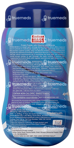 Endura Mass Weight Gainer Vanilla Flavour Powder 500gm