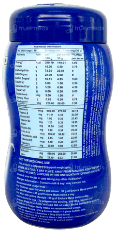 Endura Mass Weight Gainer Vanilla Flavour Powder 500Gm
