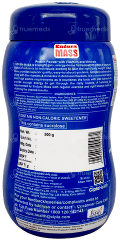 Endura Mass Weight Gainer Vanilla Flavour Powder 500Gm