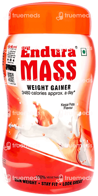 Endura Mass Weight Gainer Kesar Pista 500 GM