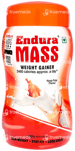 ENDURA MASS WEIGHT GAINER KESAR PISTA 500 GM