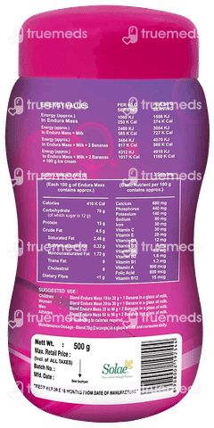 Endura Mass Weight Gainer Strawberry 500gm